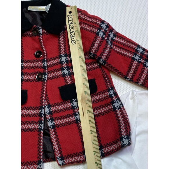 Beluga New York Baby Girl 2 Pc Dress Coat Set 3T Holiday Christmas Red Plaid - Picture 12 of 12